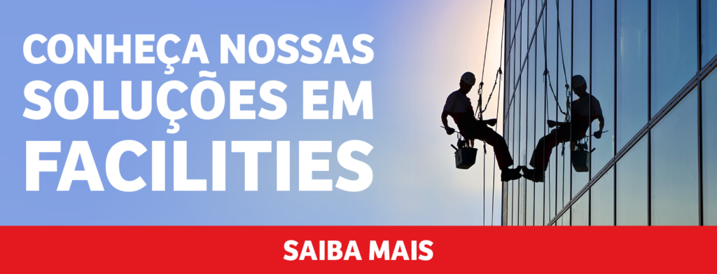 Banner para LP sobre soluções em facilities da Danlex