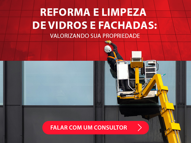 Banner para contato sobre reforma e limpeza de vidros e fachadas