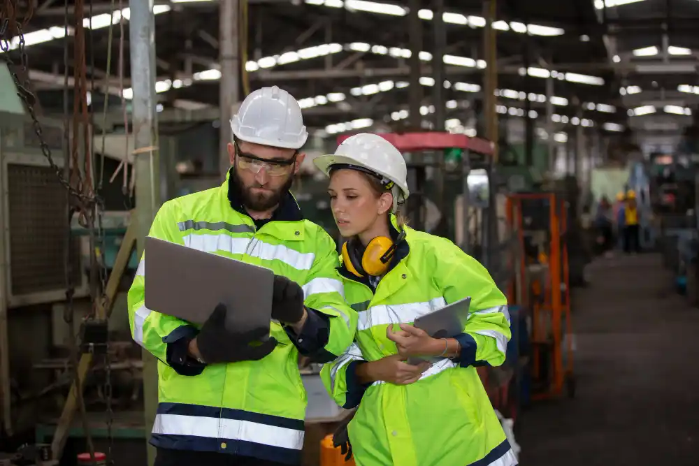 Tipos de terceirização: Facilities industrial Profissionais em uma indústria, representando o tipo de terceirização de facilities industrial