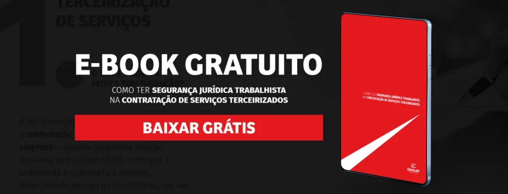 E-book sobre segurança jurídica na terceirização de serviços Banner para e-book sobre segurança jurídica na terceirização de serviços